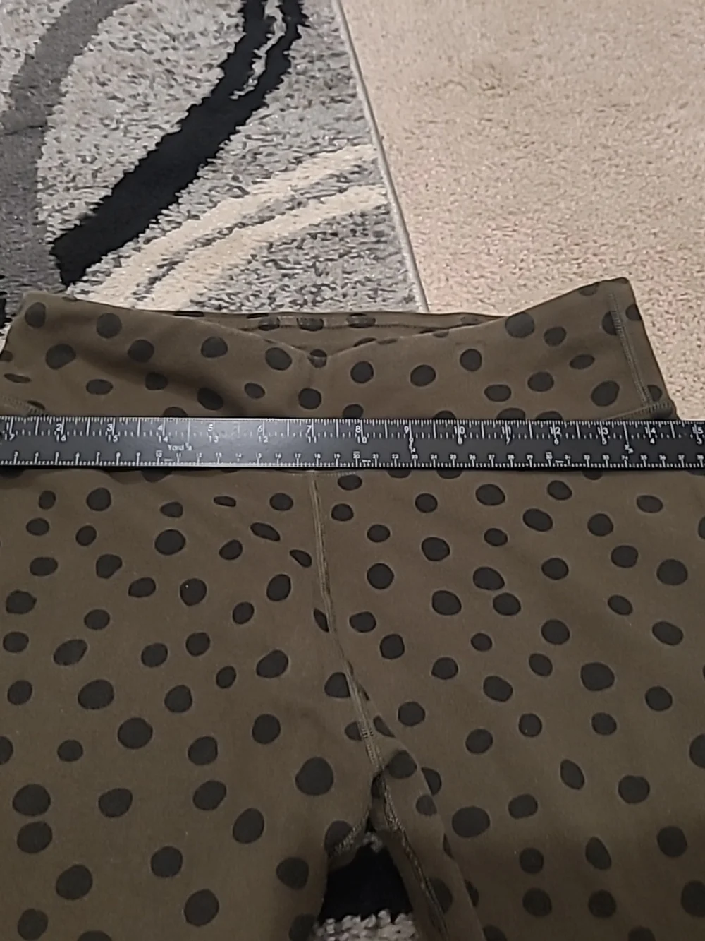 Pact organic cotton blend Olive cheetah print leggings Medium - Picture 5 of 9